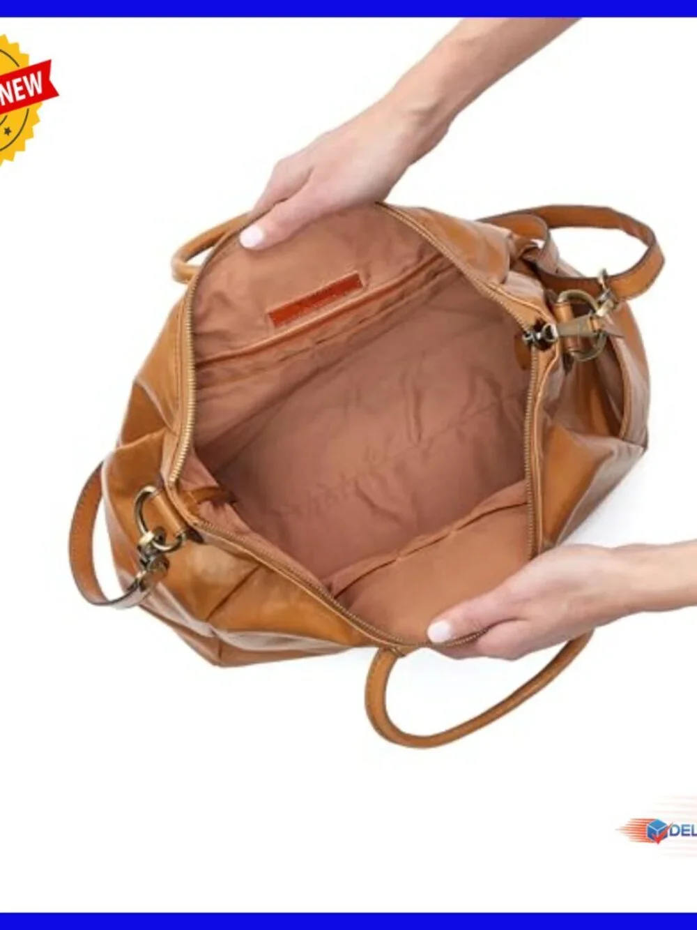 Large Leather Satchel Crossbody Bag with Top Handle and Removable Strap